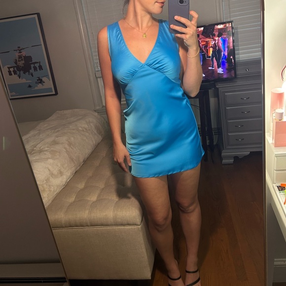 NWOT Peppermayo blue mini dress. Too small/short for me. I’m 5’4/130 lbs. - Picture 4 of 4